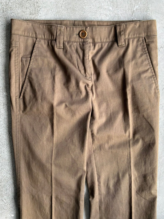 Prada Red Tab Brown Pants