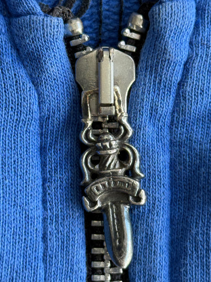 Chrome Hearts Side T-Bar Blue Zip Hoodie
