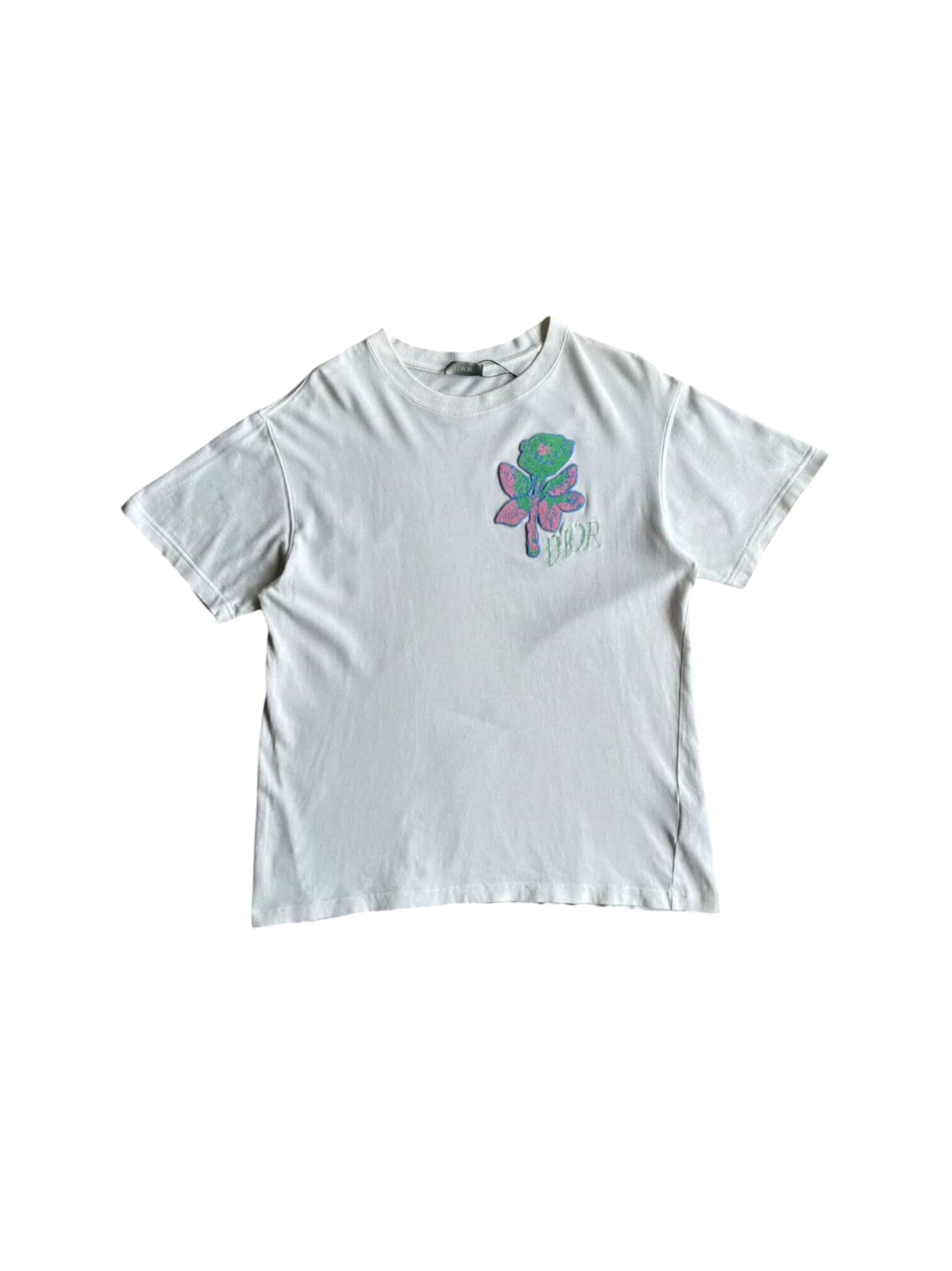 Dior Flower Chest Logo Tee