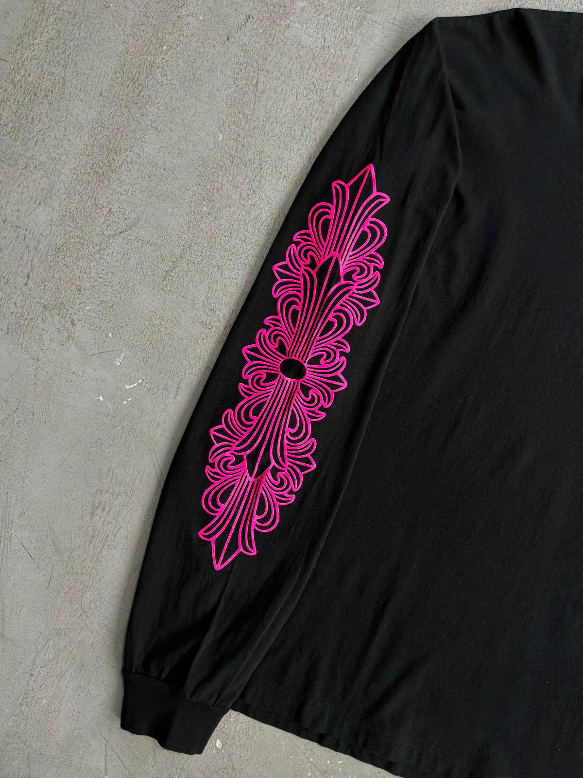Chrome Hearts Pink Floral Horseshoe Longsleeves