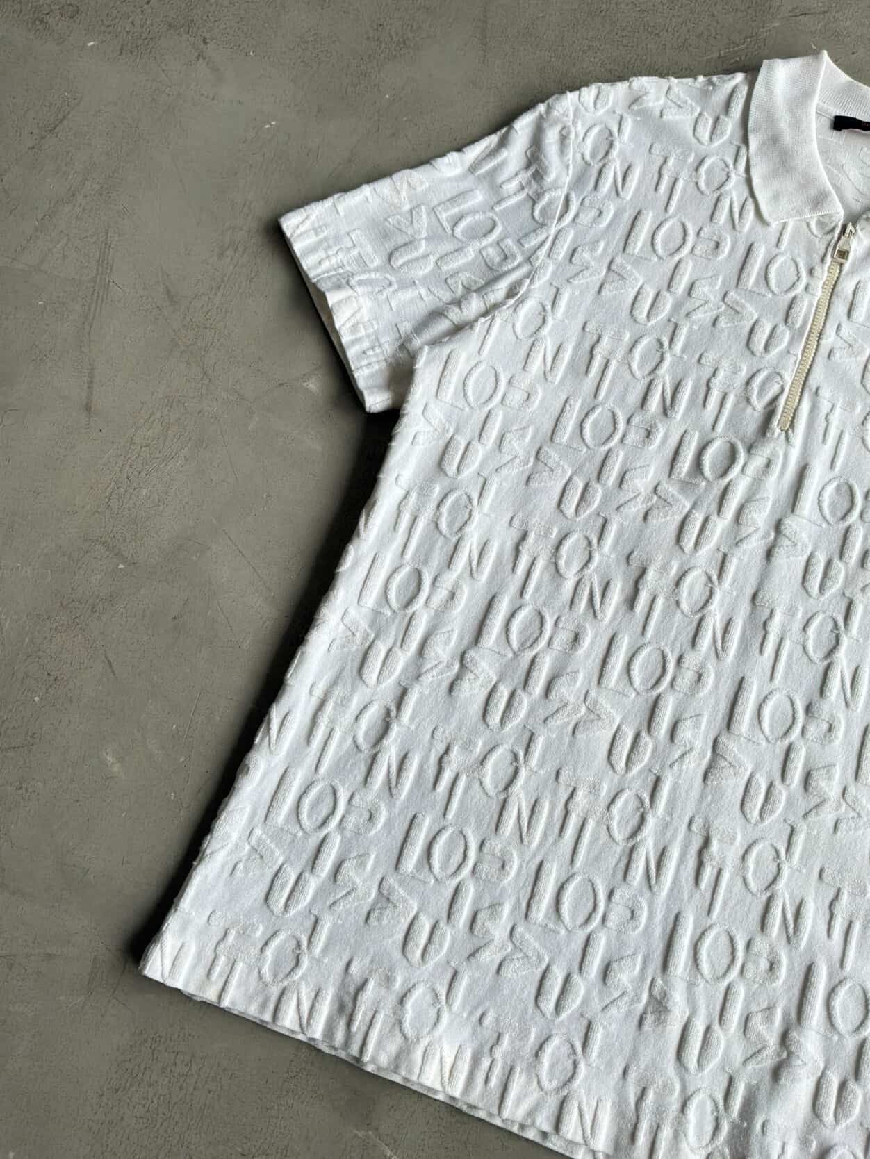 Louis Vuitton Embossed Logos Half Zip Polo