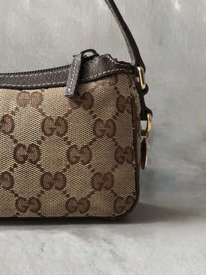 Gucci Brown Monogram Pochette