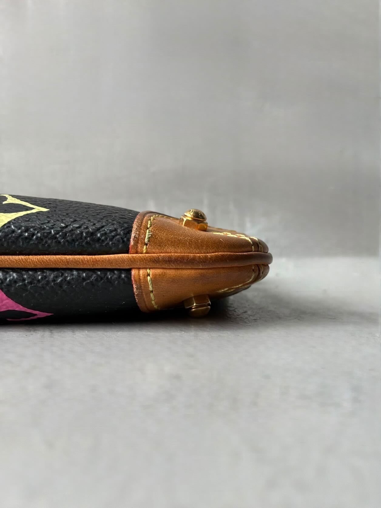 Louis Vuitton X Murakami Black Multicolor Mini Pochette