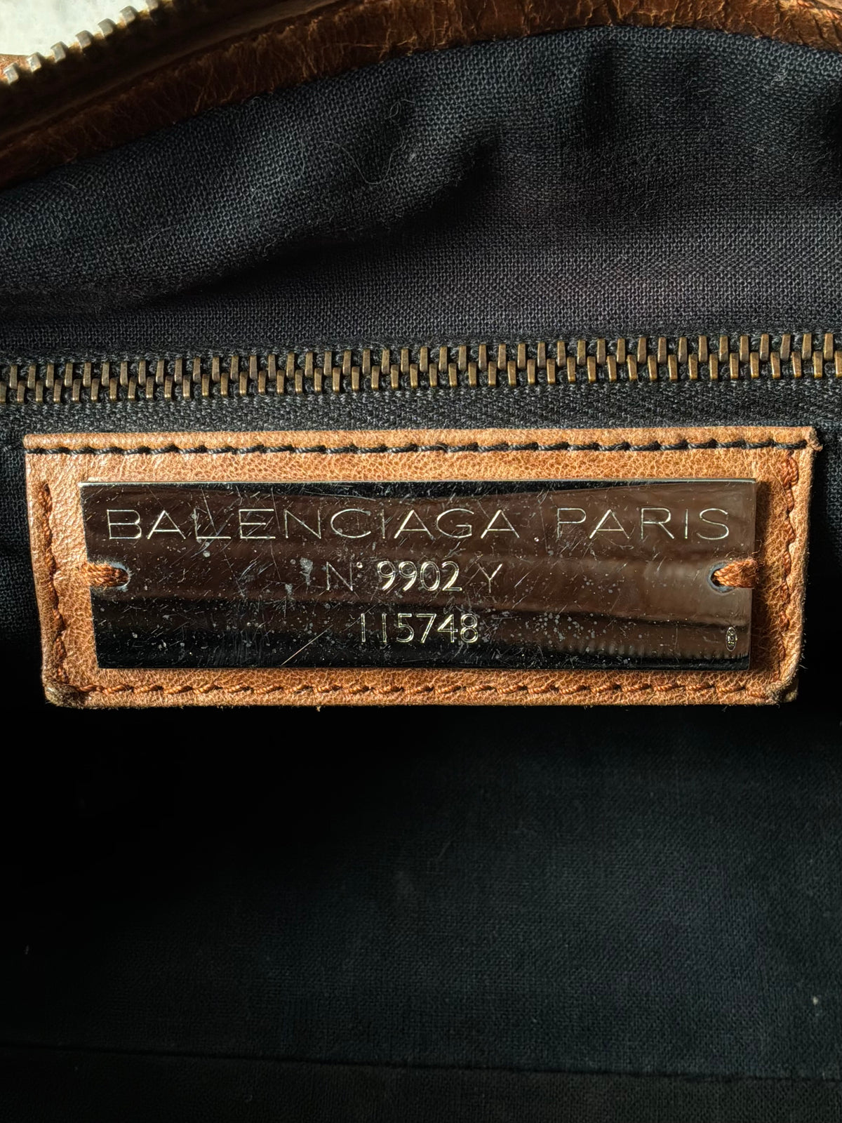 Balenciaga Classic City Rust Brown on Brass Lambskin Bag