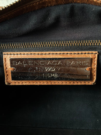 Balenciaga Classic City Rust Brown on Brass Lambskin Bag