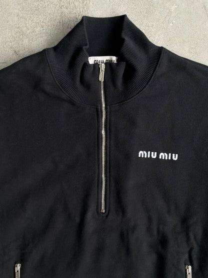 Miu Miu Half Zip Wool Crewneck