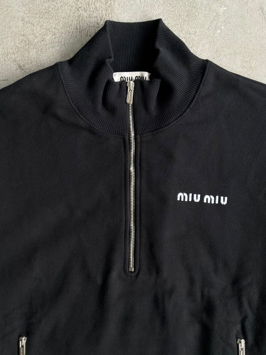 Miu Miu Half Zip Wool Crewneck