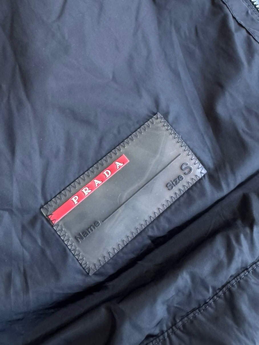 Prada Plate Padded Zip Nylon Hoodie