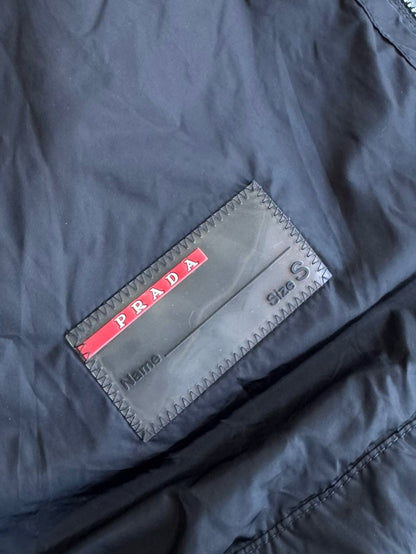 Prada Plate Padded Zip Nylon Hoodie