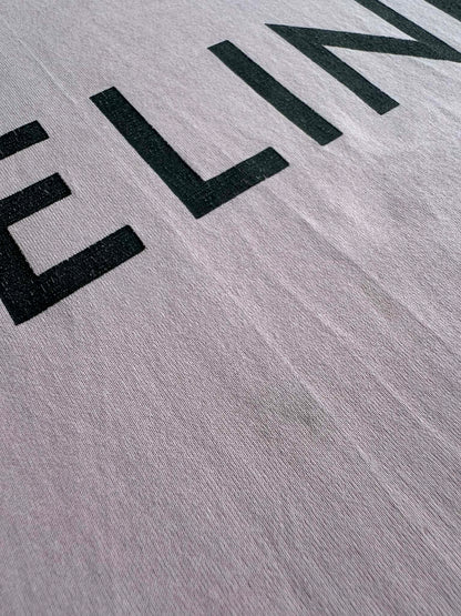 Celine Pink Scrip Logo Shirt