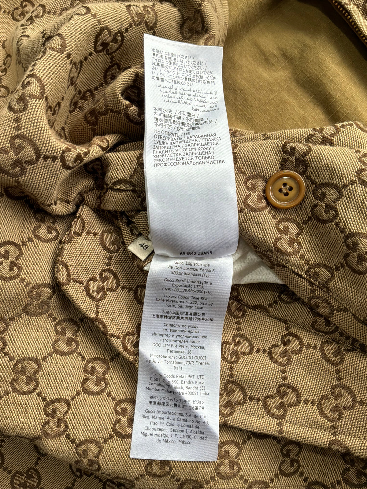 Gucci Tan Monogram Reversible Jacket