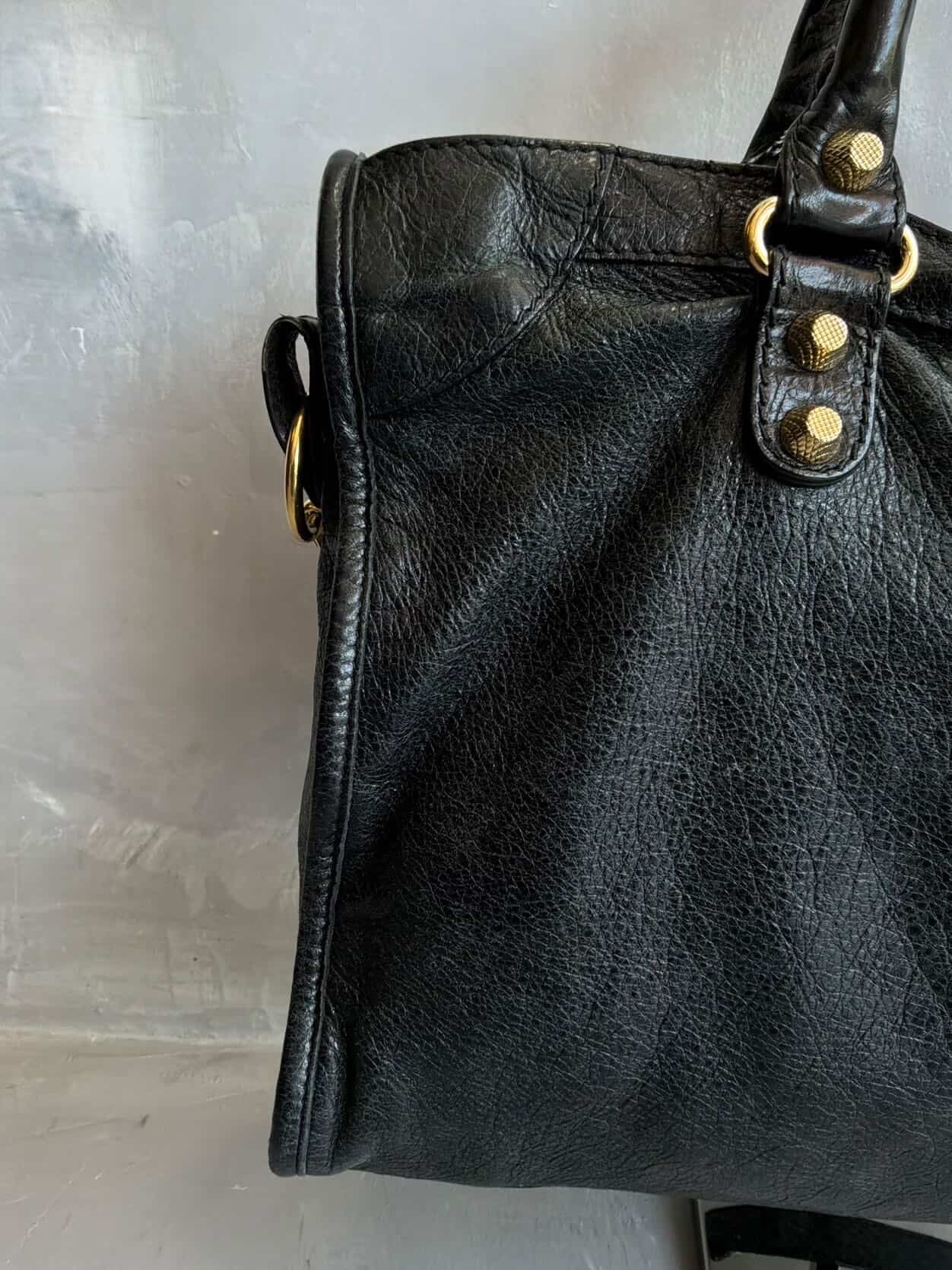 Balenciaga City Classic Medium Black On GHW