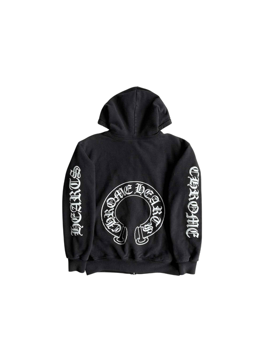 Chrome Hearts Horseshoe Script Thermal Zip Hoodie