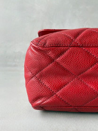 90’s Chanel Kelly Flap Caviar Shoulder Bag
