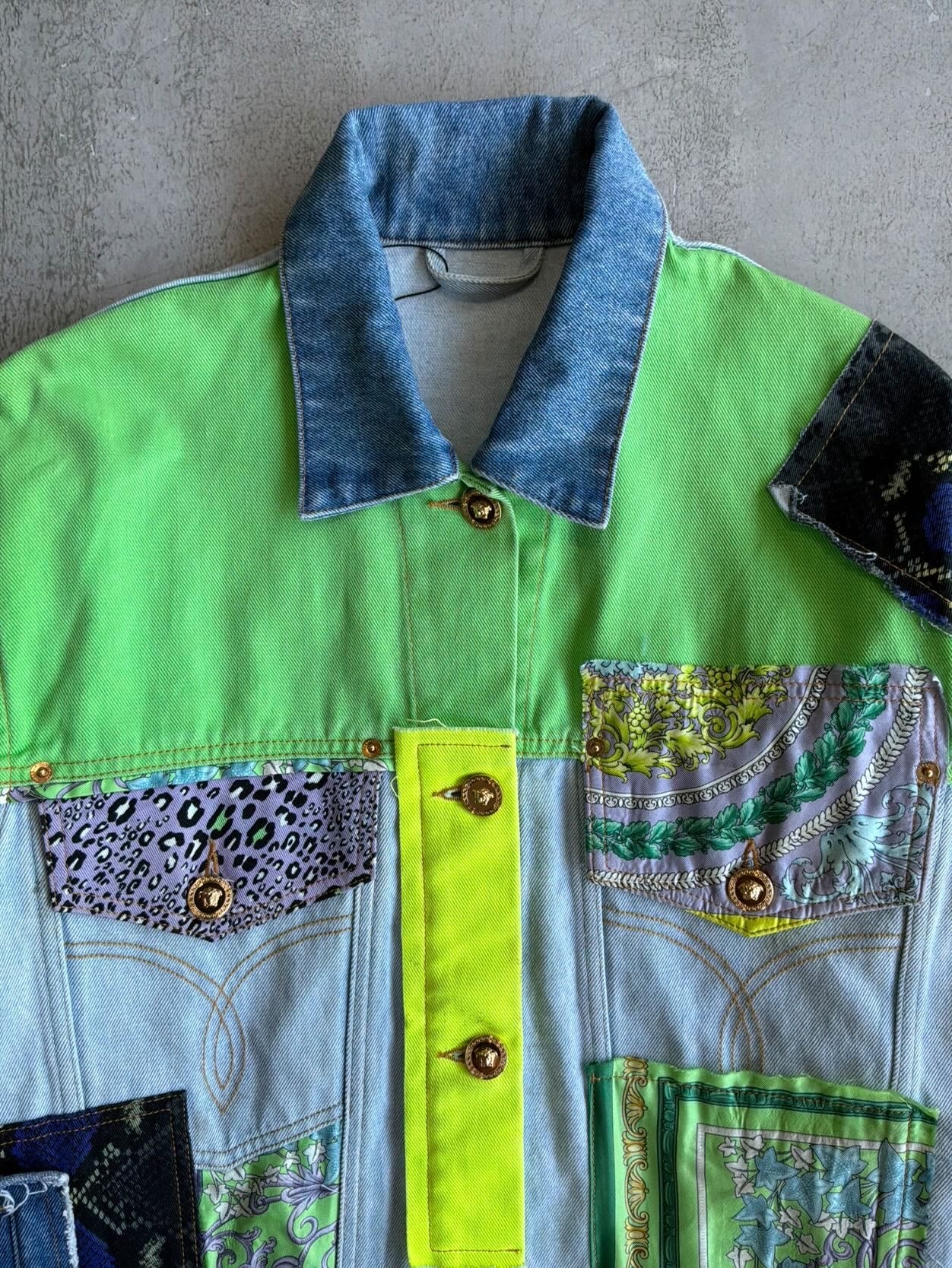 Versace Patchwork Denim Jacket