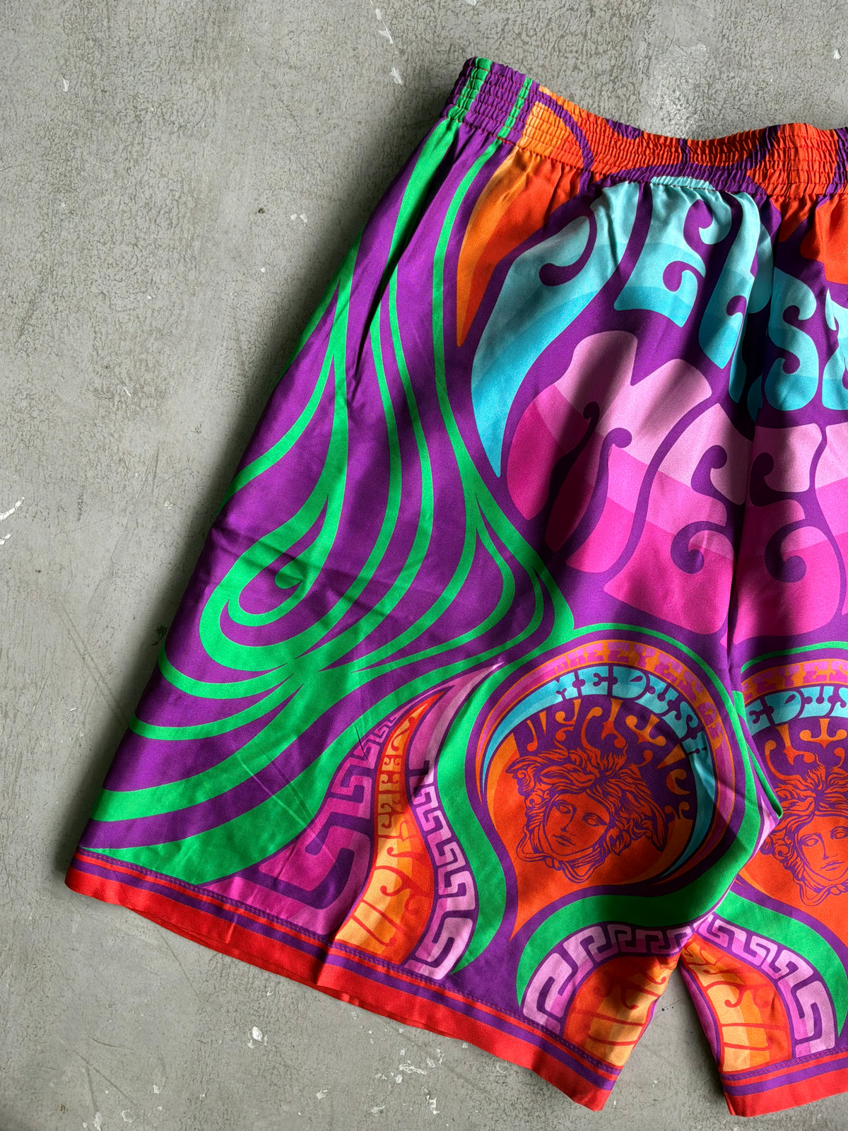 Versace Medusa Music Silk Shorts
