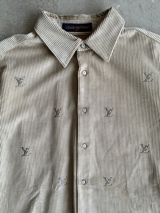 2026 Louis Vuitton Swarovski Monogram Corduroy Shirt