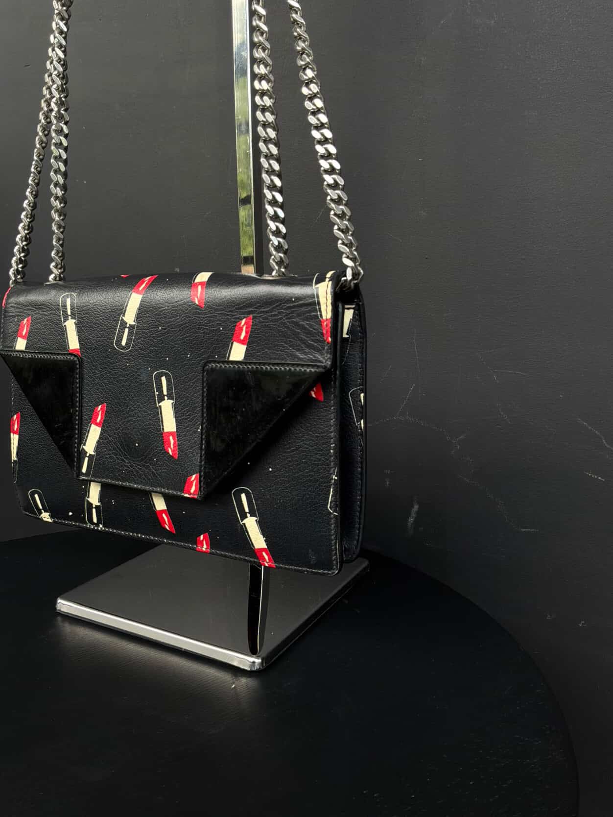 Saint Laurent Paris Lipstick Flap Chain Shoulder Bag
