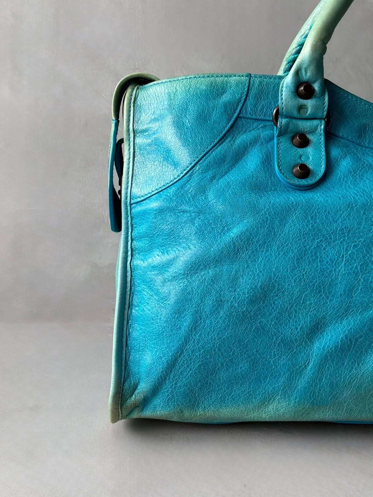 Balenciaga City Part Time Tortoise Lambskin Bag
