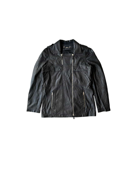 2000’s Womens Gucci Double Zip Leather Jacket