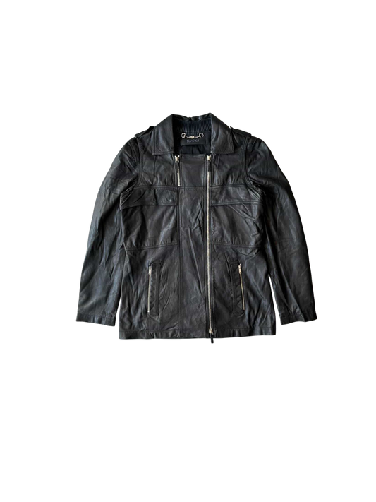 2000’s Womens Gucci Double Zip Leather Jacket