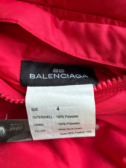 Balenciaga Vintage Red And Black Reversible Puffer Jacket