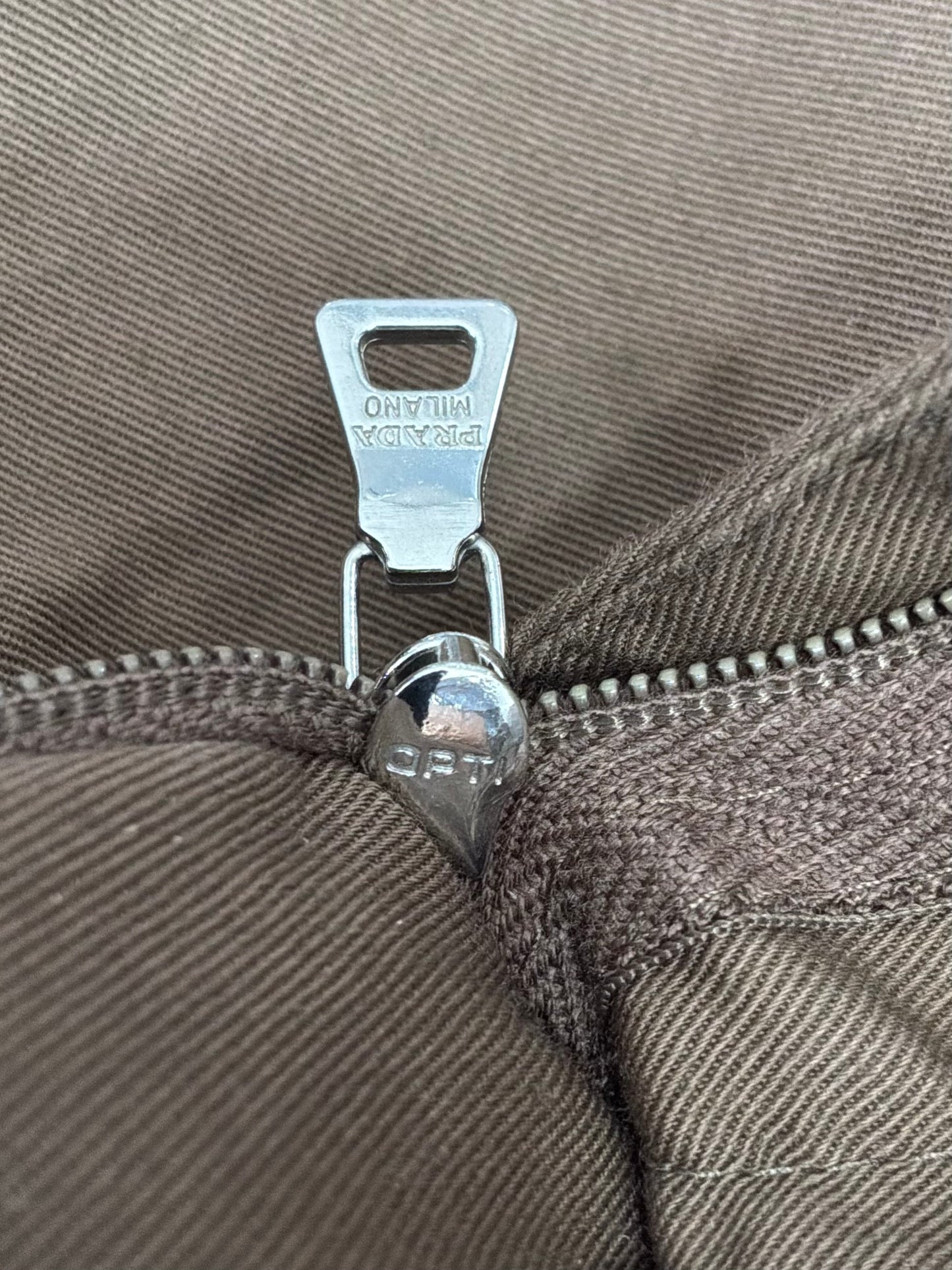 Prada Red Tab Brown Pants
