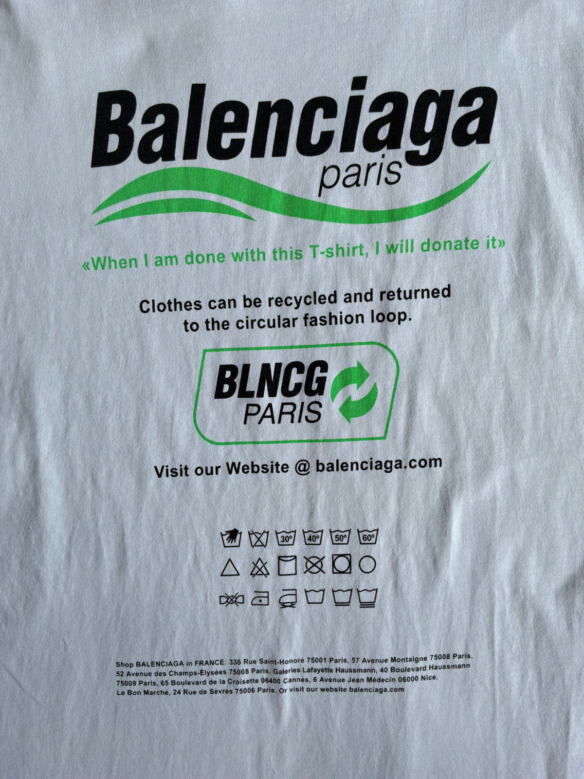 Balenciaga Dry Cleaning Recycle Tee