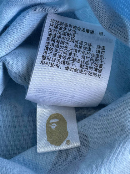 Bape College Logo Blue Camou Tee