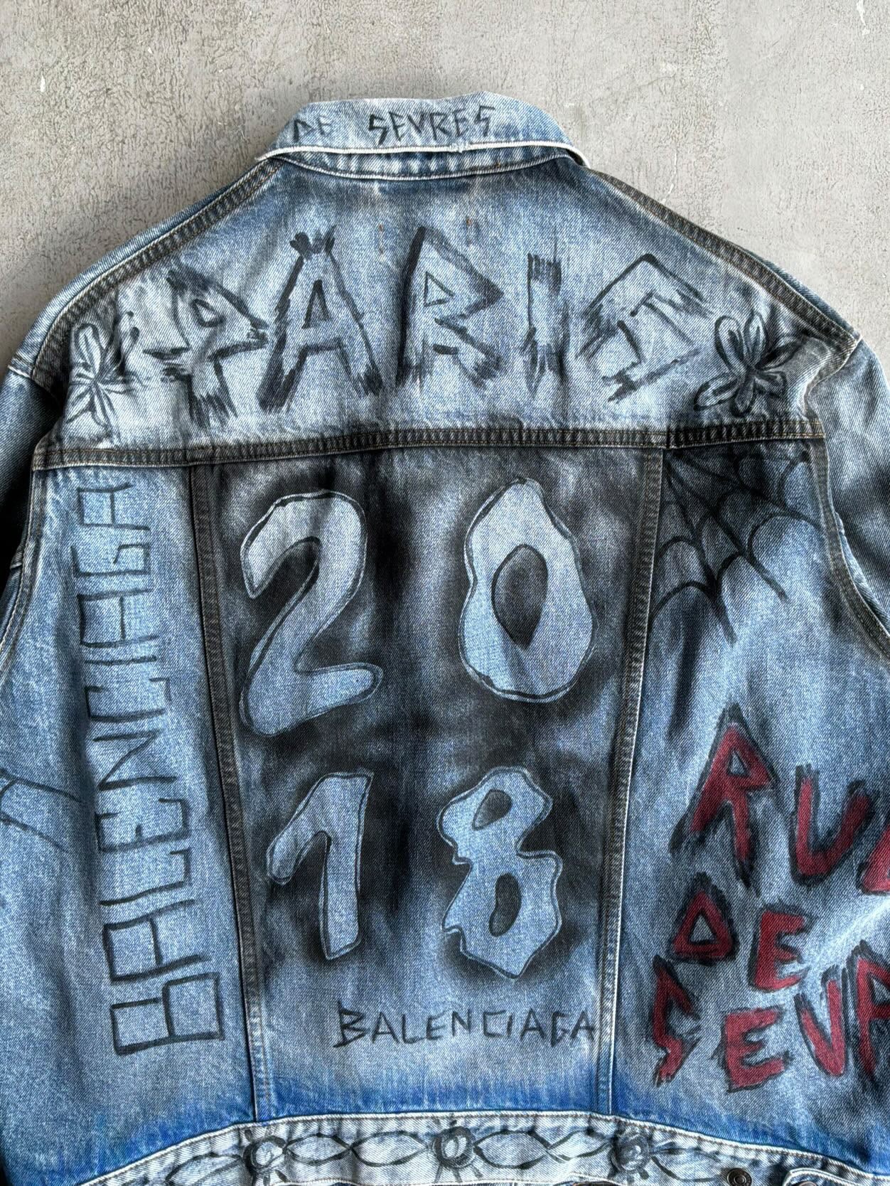 Balenciaga Graffiti Denim Jacket