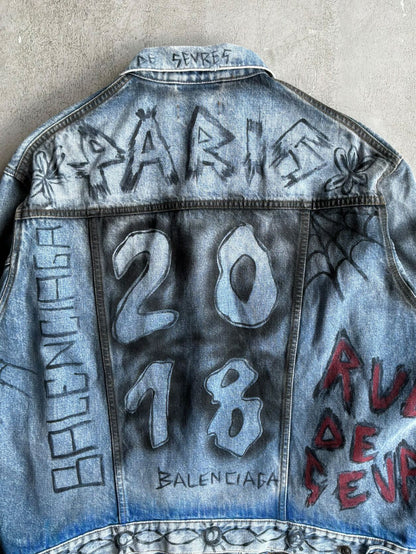 Balenciaga Graffiti Denim Jacket