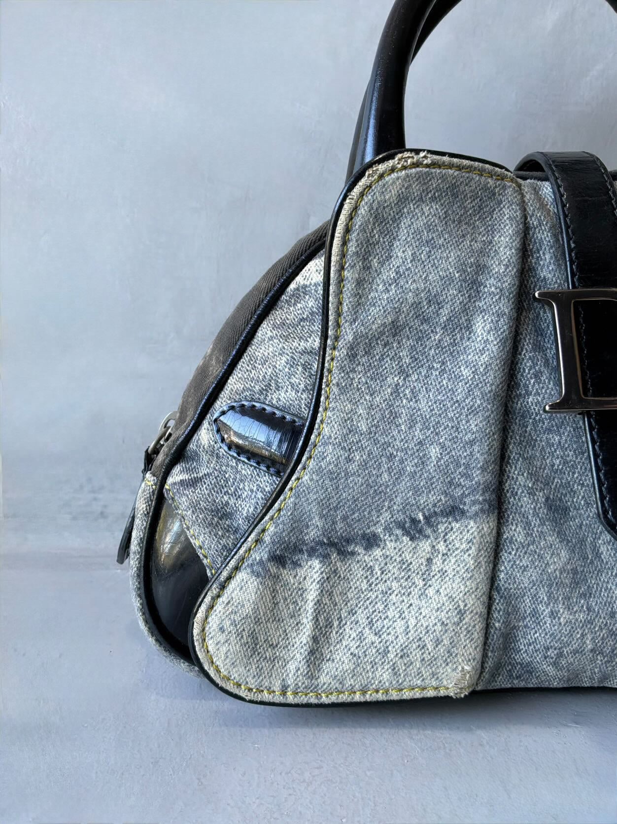 Dior Denim Speedway Saddle Bowler Bag