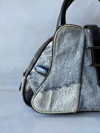 Dior Denim Speedway Saddle Bowler Bag