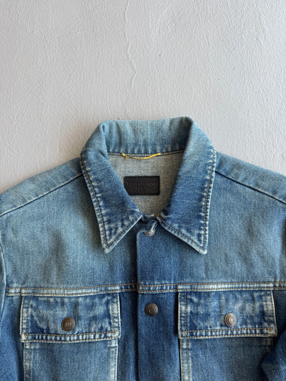 Saint Laurent Paris Belted Denim Coat