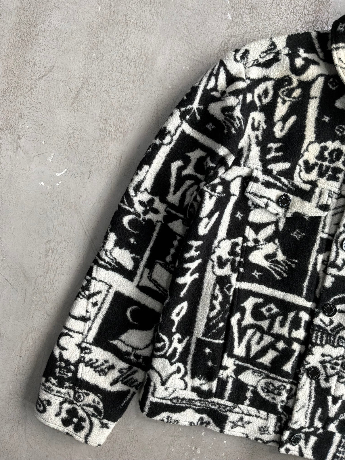 Louis Vuitton Comics Sherpa Trucker Jacket