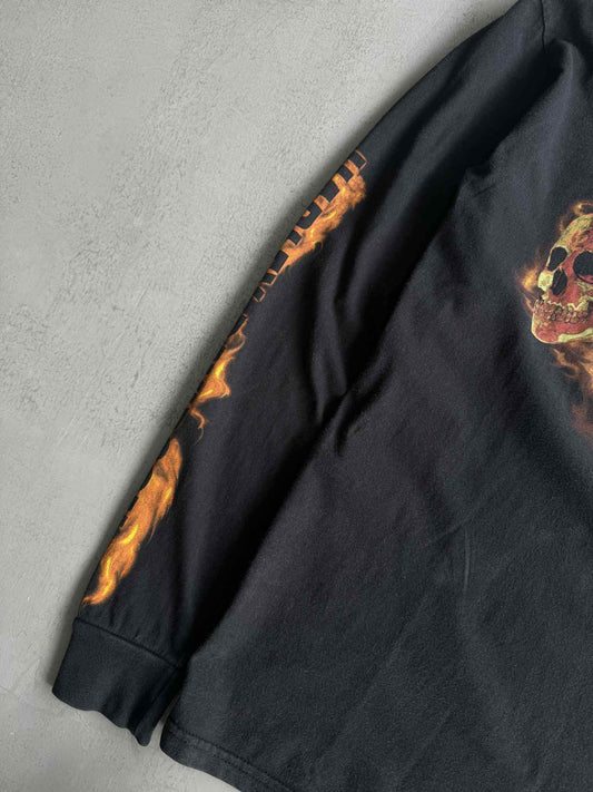 Harley Davidson Flame Skull Longsleeve Shirt