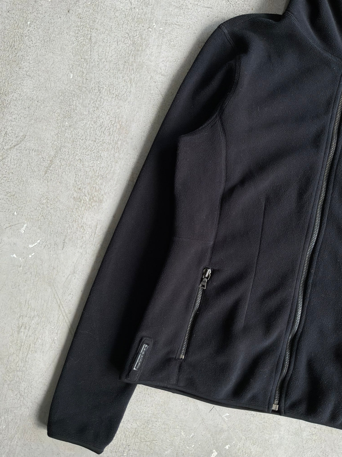 Prada Womens Black Ninja Fleece Hoodie