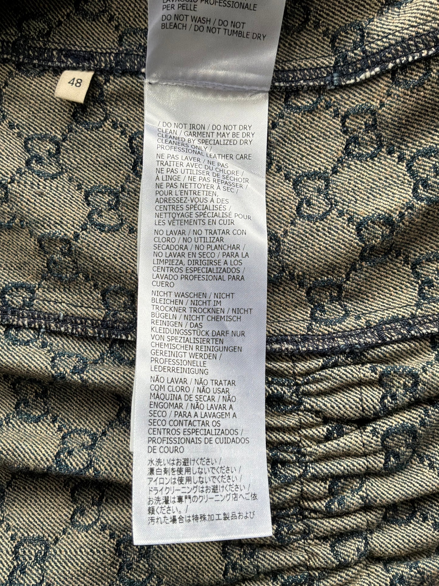Gucci Denim Monogram Coat