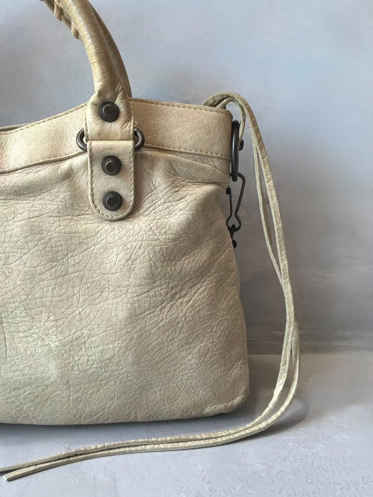 Balenciaga Le First Cream Lambskim Bag