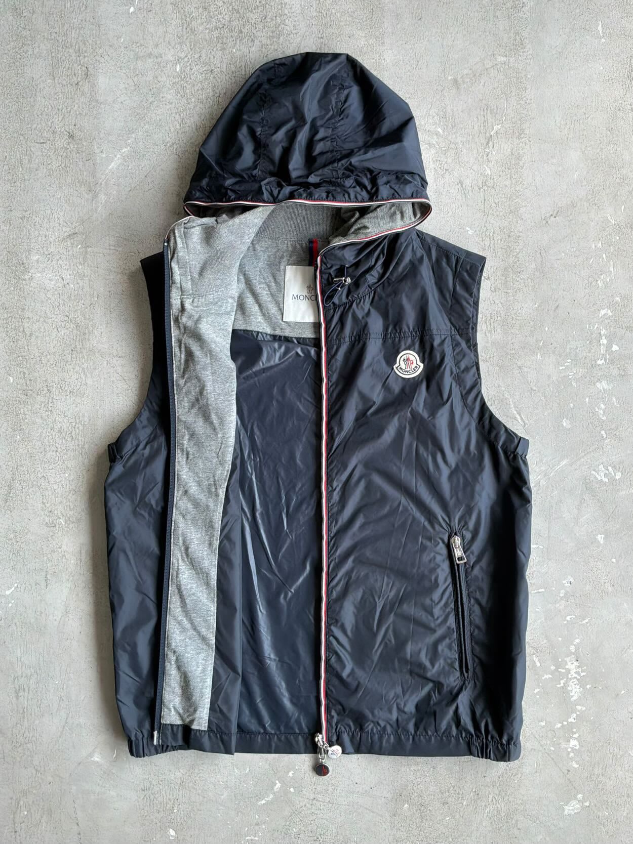 Moncler Nylon Zip Vest Hoodie