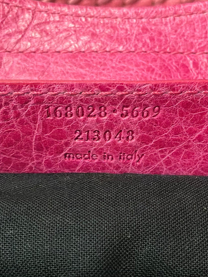 Balenciaga City Part Time Hot Pink on Brass Lambskin Bag