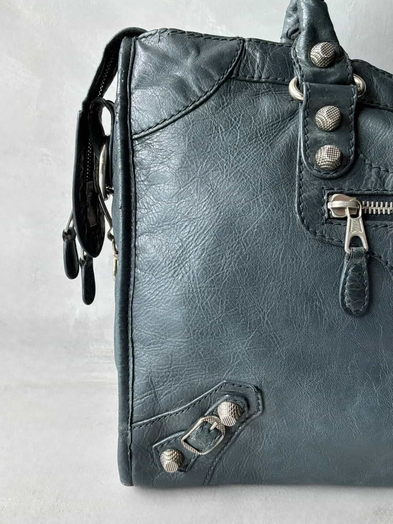 Balenciaga Classic City Giant 12 Navy Lambskin Bag