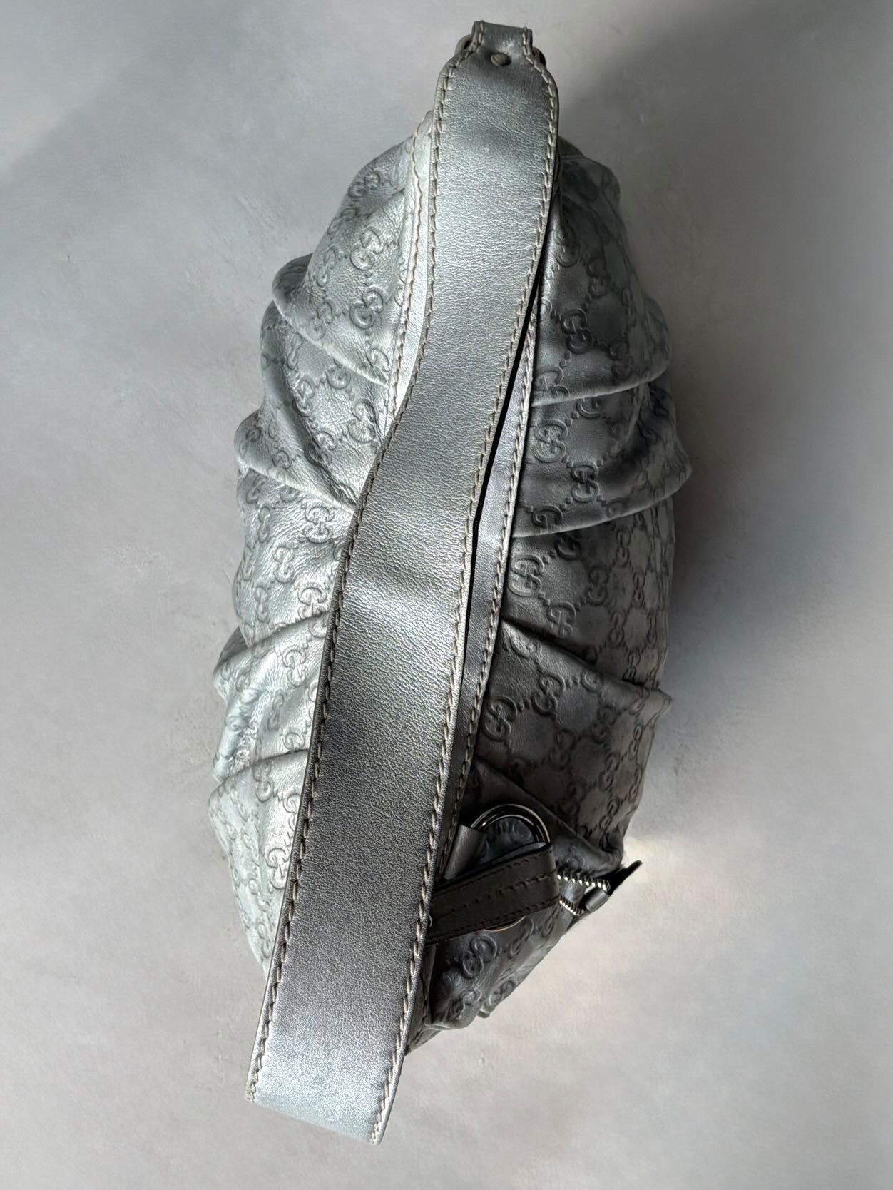 Gucci Monogram Metallic Hobo Bag
