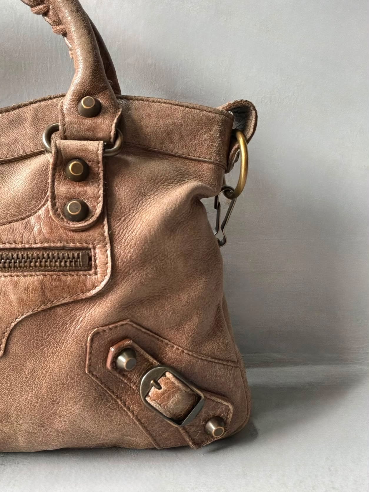 Balenciaga Le First Lambskin Brown Bag
