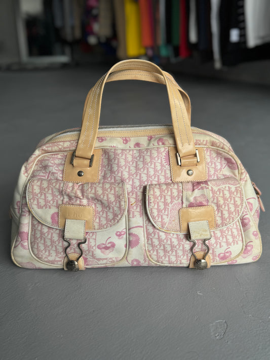 Vintage Dior Oblique Cherry Handbag