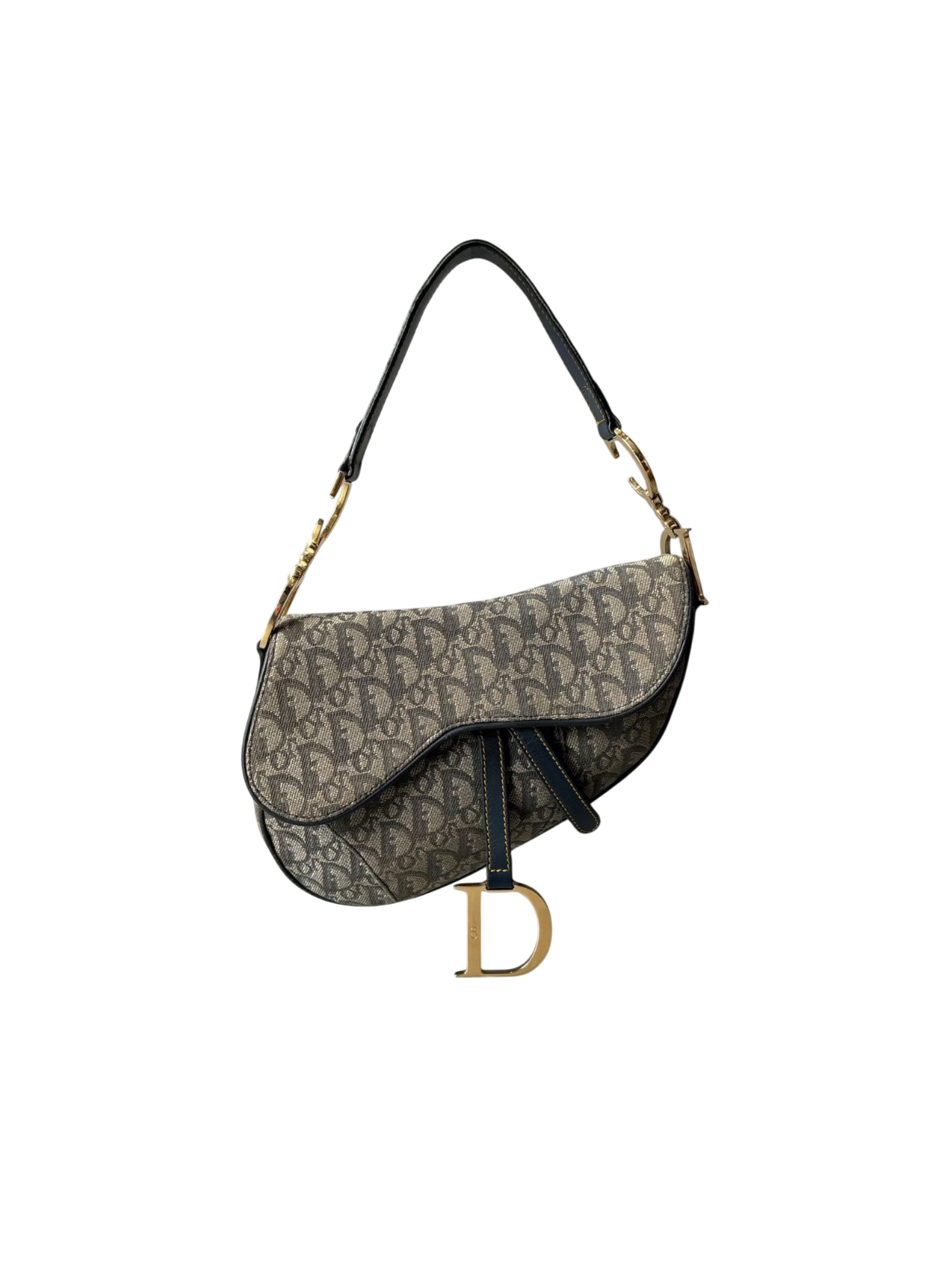 Dior Denim Monogram Saddle Bag