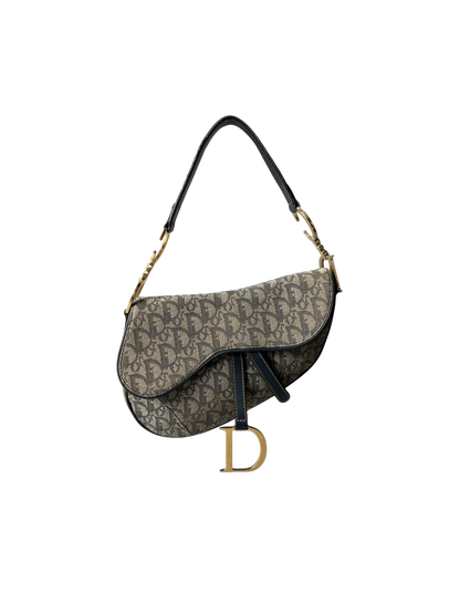 Dior Denim Monogram Saddle Bag