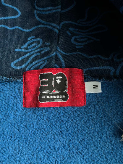 Bape 30th Anniversary Blue Camou Shark Full Zip Hoodie