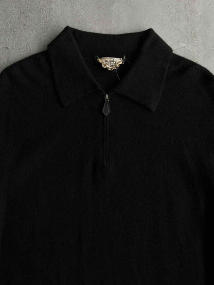 HERMES Vintage Wool Half Zip Crewneck