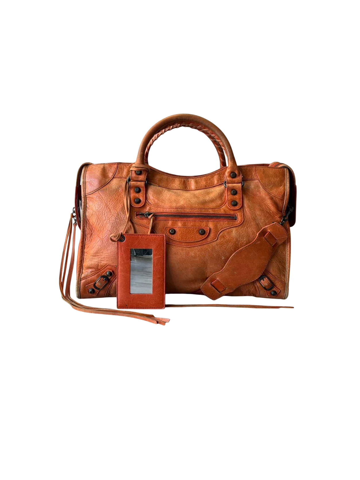 Balenciaga Classic City Orange Lambskin Bag